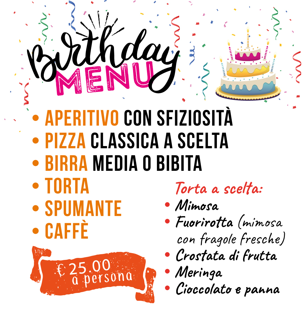 Menu compleanno Fuorirotta