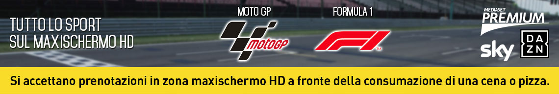 Tutta la Formula 1 e la Moto GP live su maxischermo Fuorirotta Bergamo